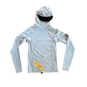 Florence Marine Long Sleeve Hooded Rash Guard Silver XS NEW